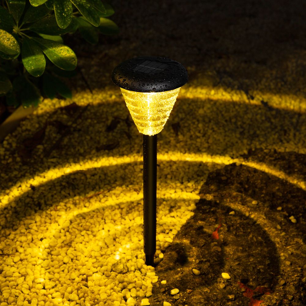 2 pcs/lot lawn solar lights Home outdoor LED lights Villa garden landscape decoration Outdoor garden lights Automatic light off during the day absorb solar light charging automatic light on at night warm light + color light waterproof IP55 battery 700mAh
